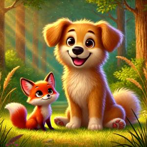 бобик и лисенок