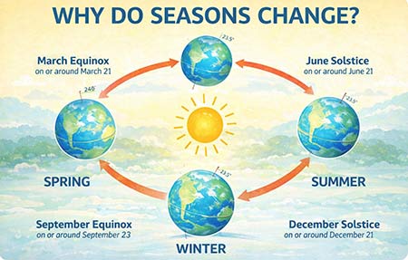 Why do seasons change?