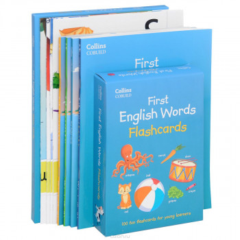 First English Words: Activity Pack: Age 3-7 (комплект из 4 книг, набор из 32 карточек, набор из 100 карточек, 4 плаката, 2 CD)